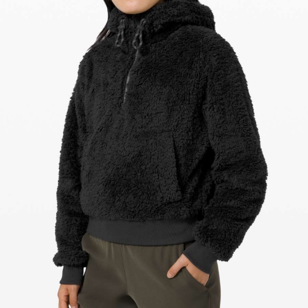 Lululemon Oh So Sherpa Half Zip Black Size 12